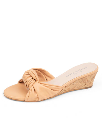 Savannah Knotted Bow Cork Wedge