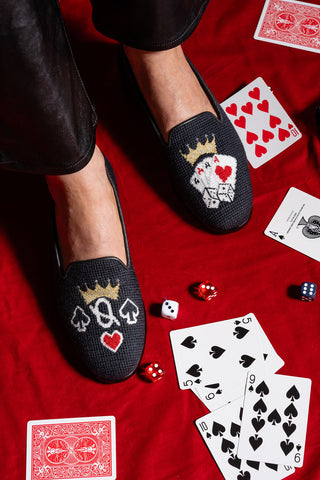 Needlepoint Loafer in Queen of Cards Alternate View