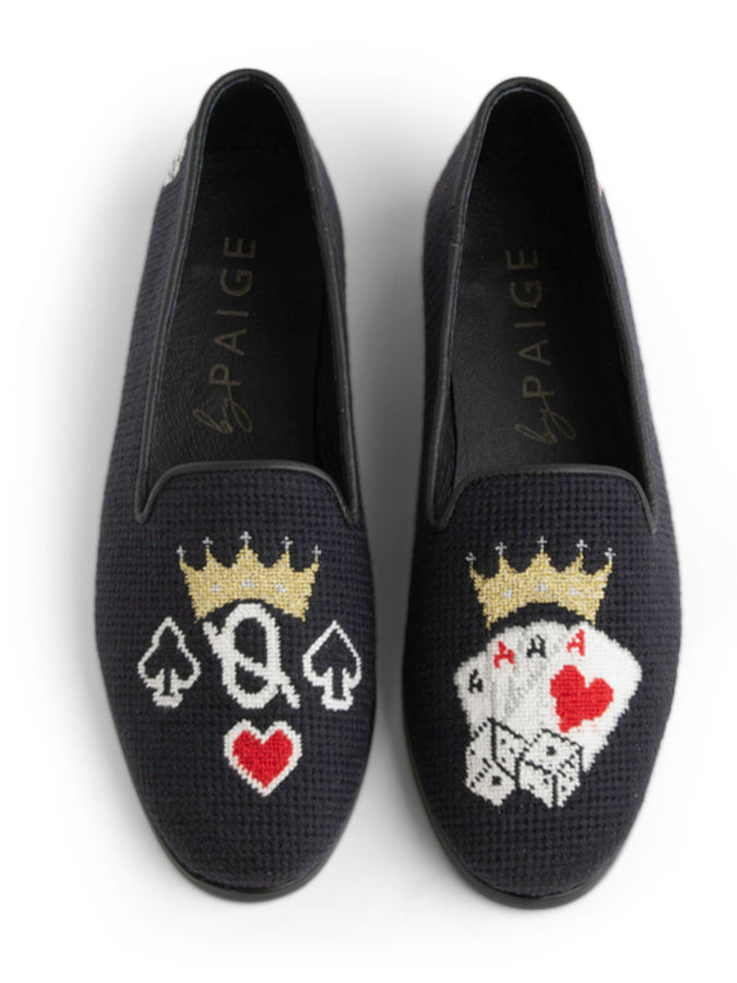 Needlepoint Loafer in Queen of Cards