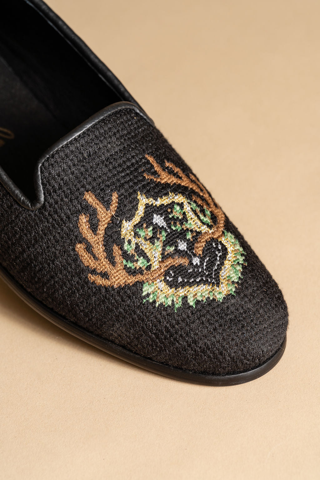 Needlepoint Loafer in Antler Crest