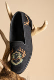 Needlepoint Loafer in Antler Crest