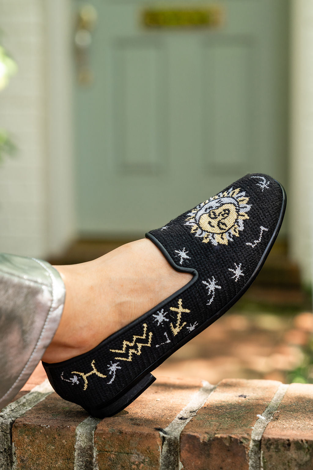 Needlepoint Loafer in Celestial Zodiac