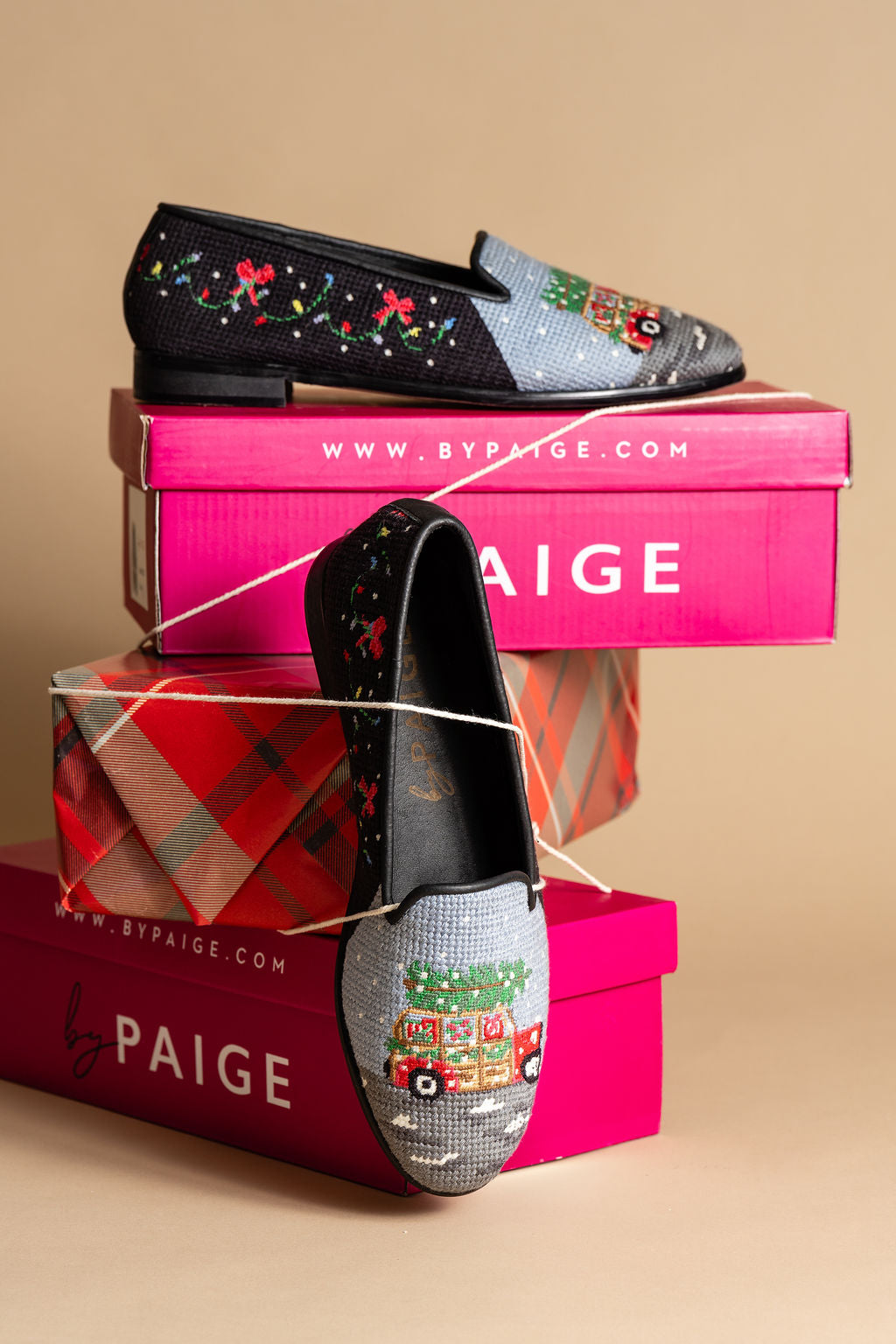 Needlepoint Loafer in Christmas Tree Farm