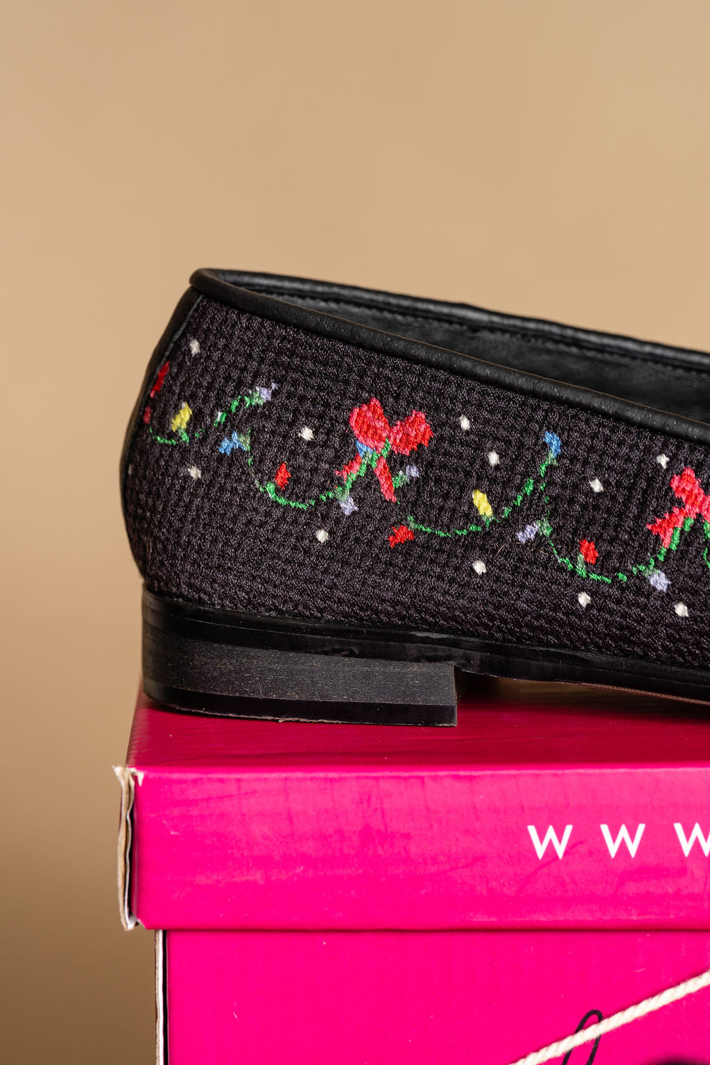 Needlepoint Loafer in Christmas Tree Farm