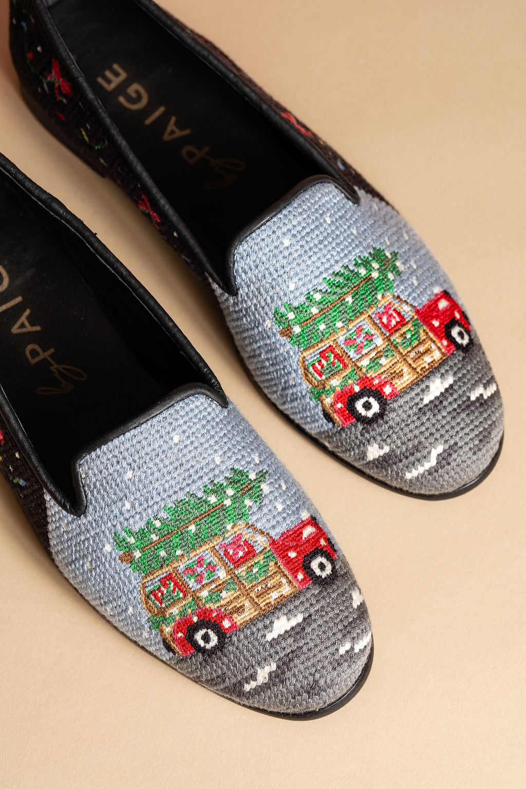 Needlepoint Loafer in Christmas Tree Farm