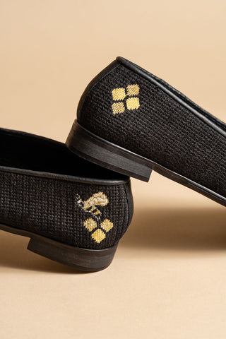 Needlepoint Loafer in Honeycomb Bee Alternate View