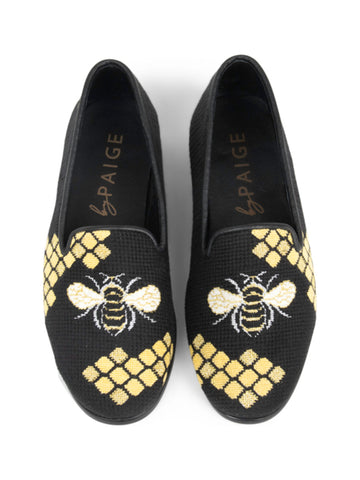 Needlepoint Loafer in Honeycomb Bee