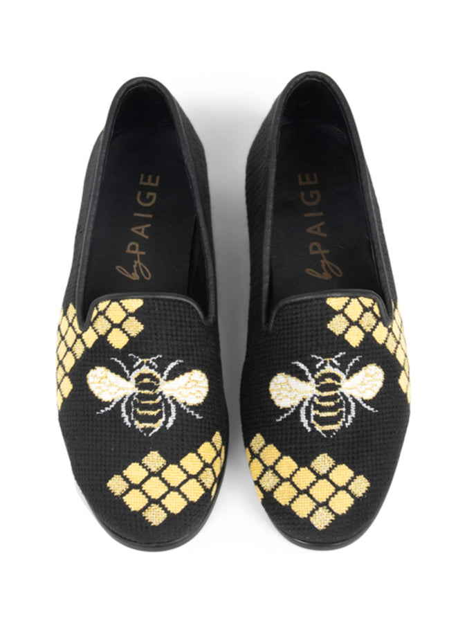 Needlepoint Loafer in Honeycomb Bee