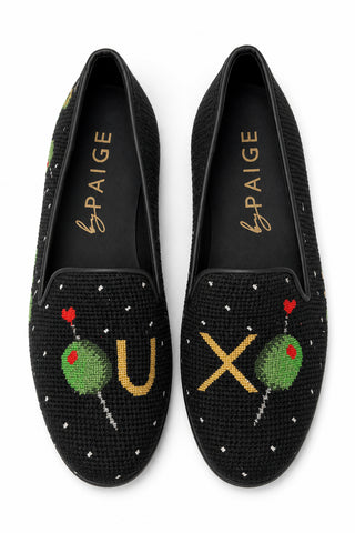Needlepoint Loafer in Olive You