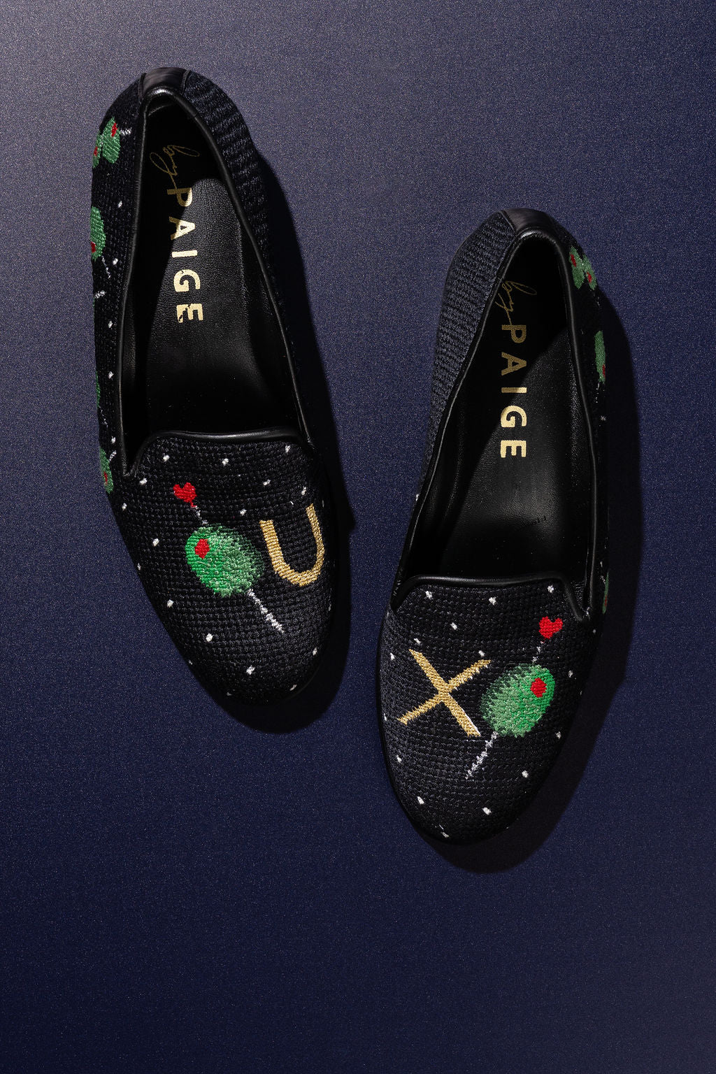 Needlepoint Loafer in Olive You