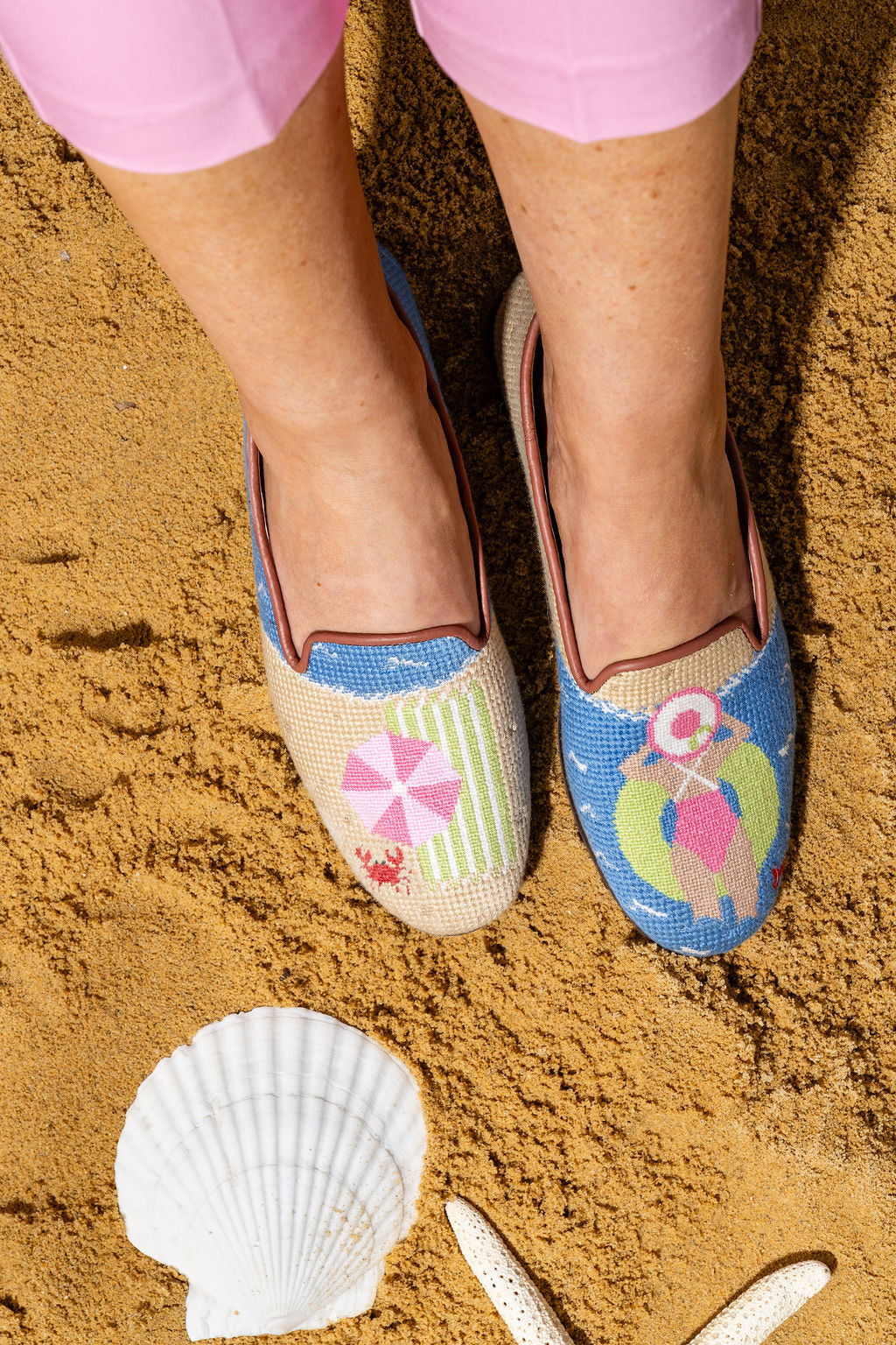 Needlepoint Loafer in Beach Day
