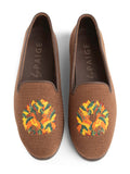 Needlepoint Loafer in Autumn Leaves Wreath