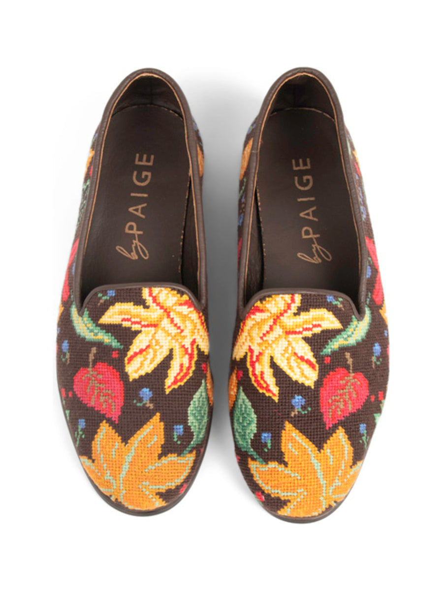 Needlepoint Loafer in Fall Leaves