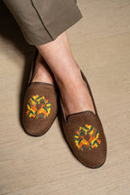 Autumn Leaves Wreath Needlepoint Loafer