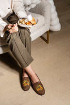 Autumn Leaves Wreath Needlepoint Loafer