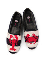 Crab and Lobster on Navy Stripe Color