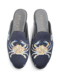 Needlepoint Mule in Crab