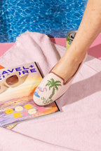 Flamingo & Palm Tree Needlepoint Loafer