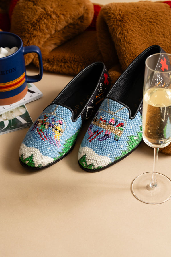 Needlepoint Loafer in Gone Skiing