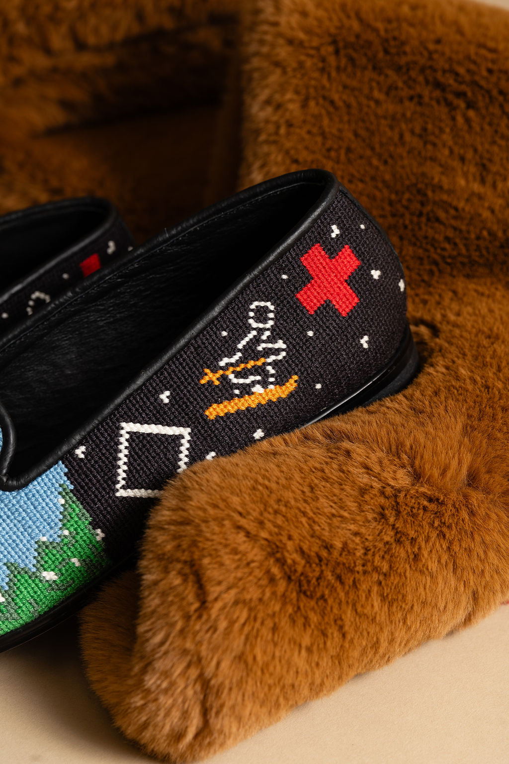 Needlepoint Loafer in Gone Skiing