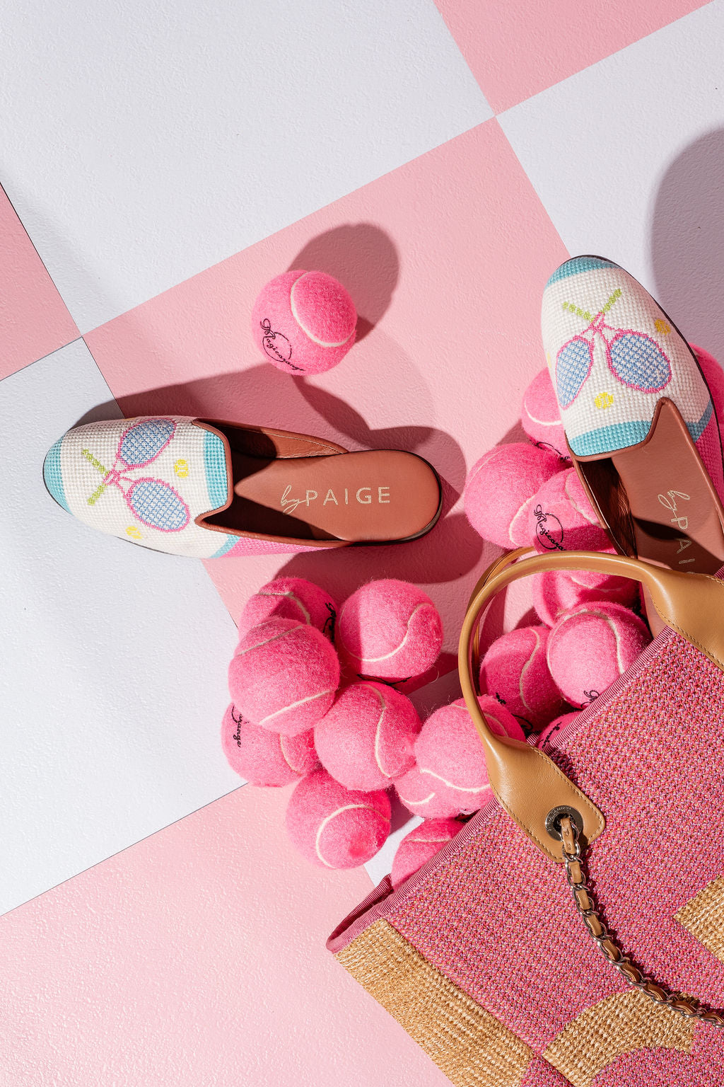 Tennis Needlepoint Mule