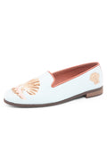 Needlepoint Loafer in Scallop with Pearl