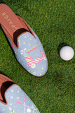 Needlepoint Mule in Golf