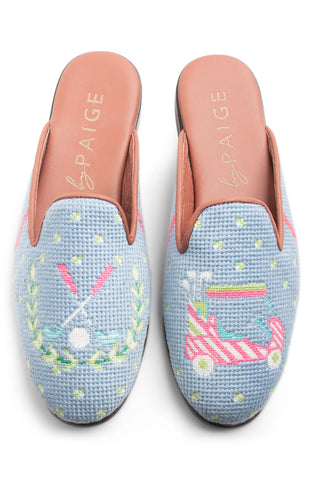 Needlepoint Mule in Golf