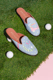 Needlepoint Mule in Golf