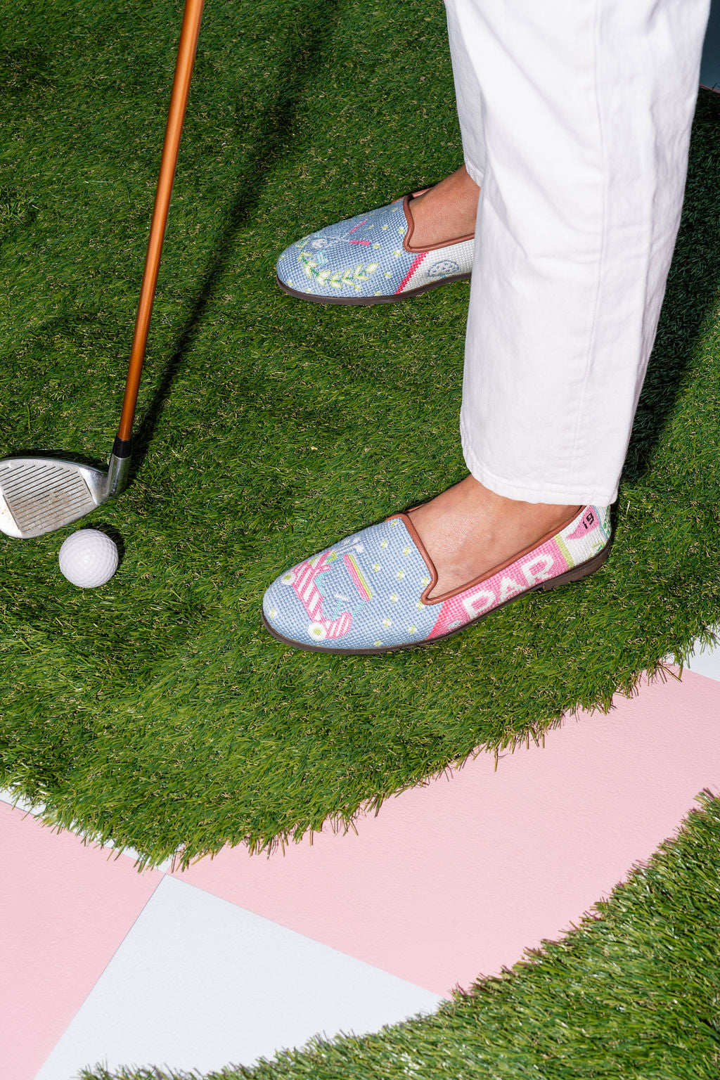 Needlepoint Loafer in Golf