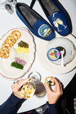 Needlepoint Loafer in Champagne and Caviar