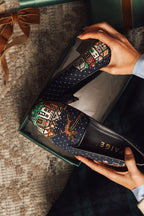 Santa & Reindeer Needlepoint Loafer