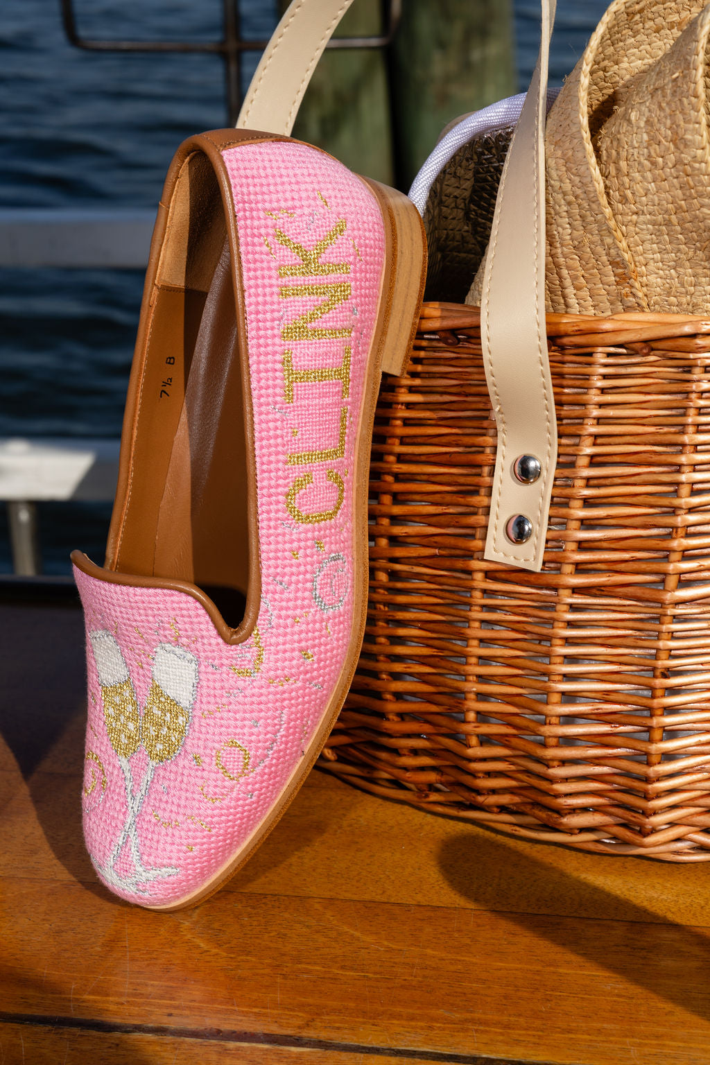 Needlepoint Loafer in Champagne