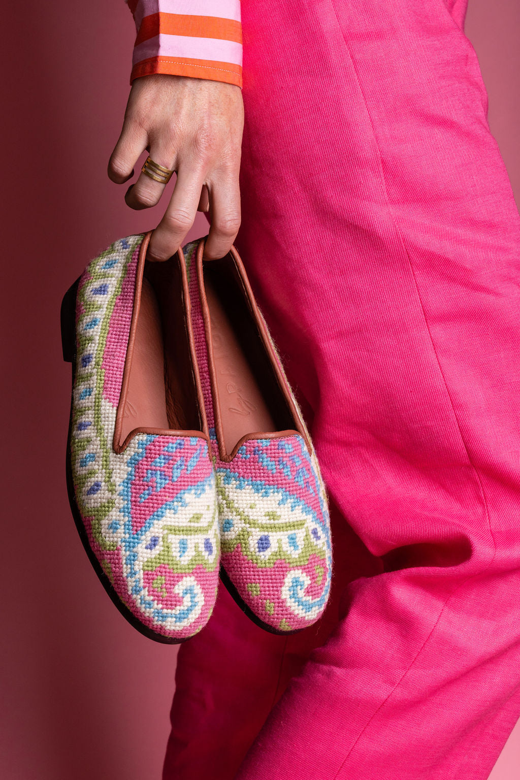 Needlepoint Loafer in Preppy Paisley