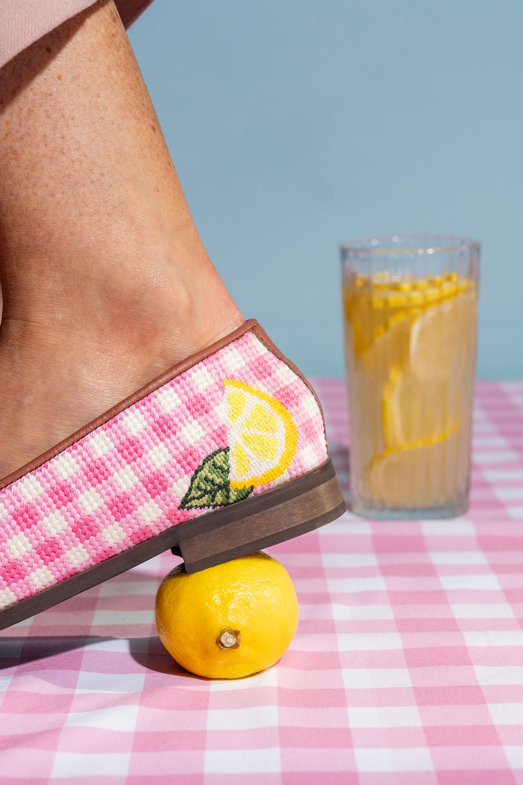 Needlepoint Loafer in Lemon