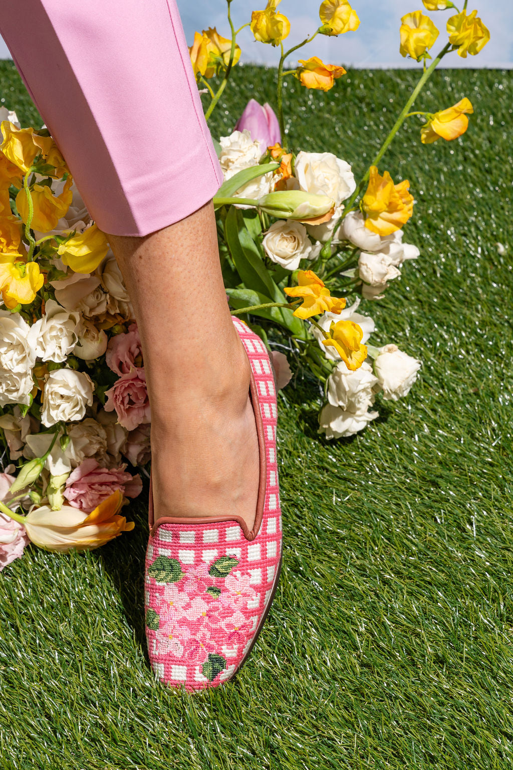 Hydrangea Needlepoint Loafer