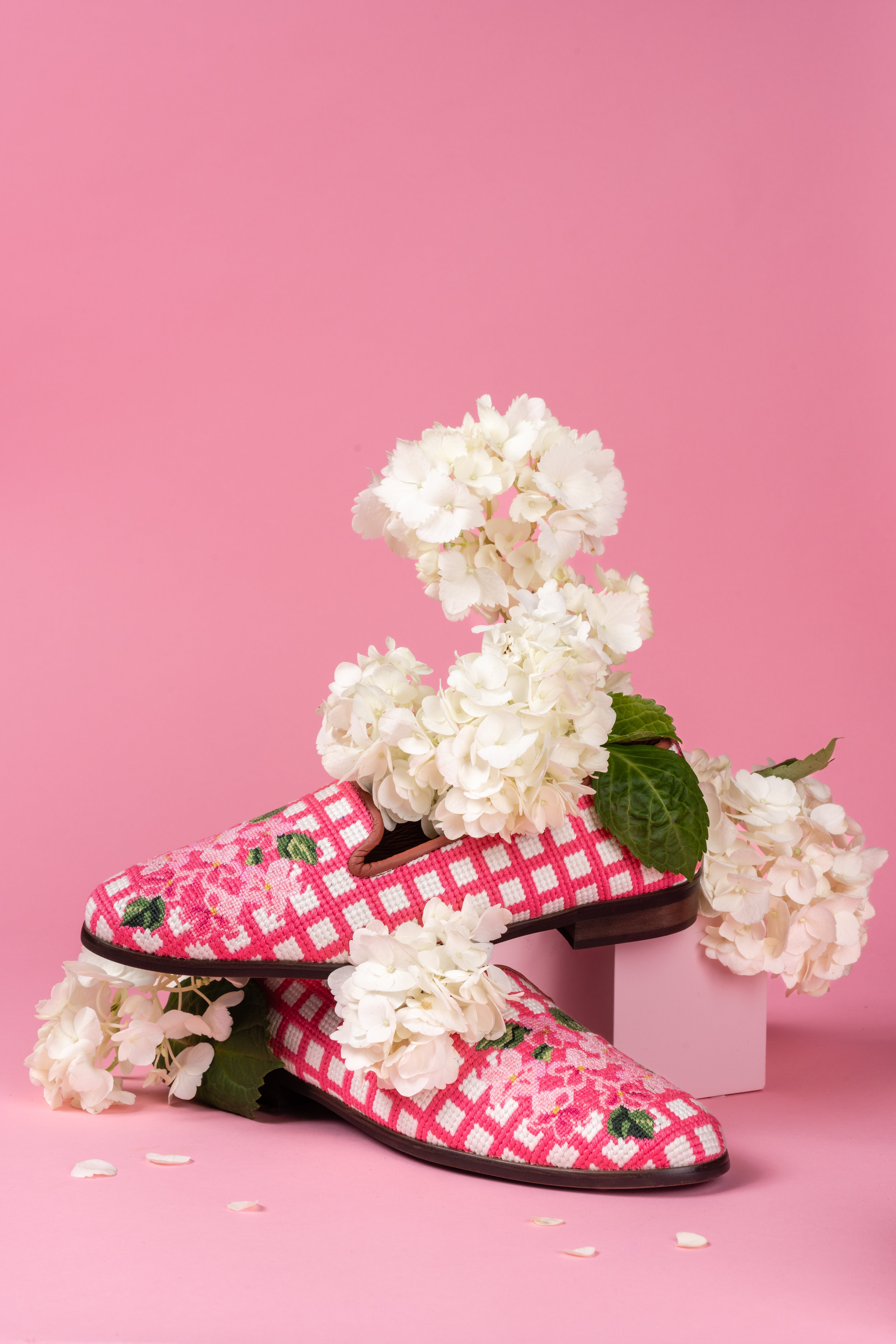 Hydrangea Needlepoint Loafer