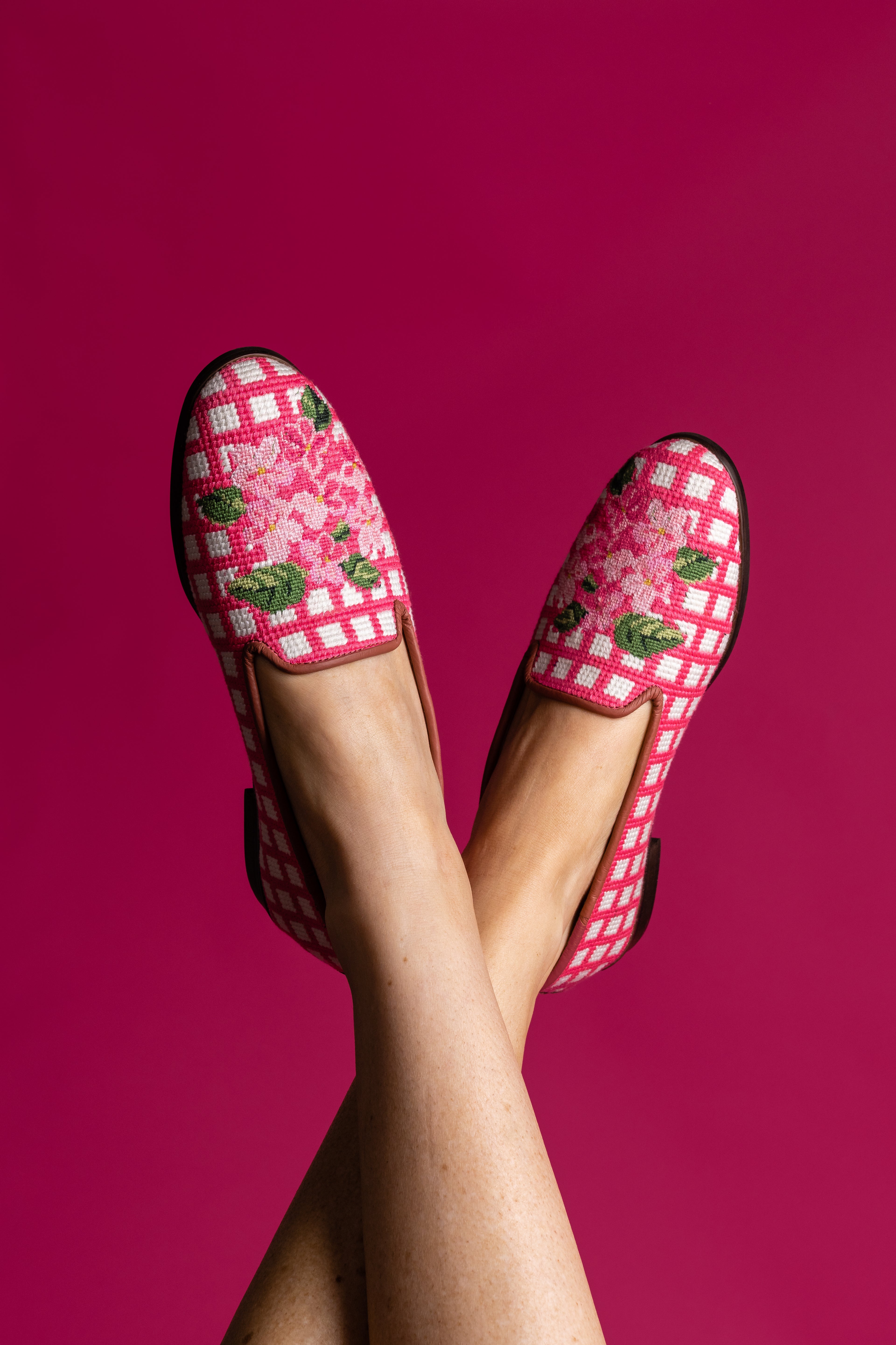 Hydrangea Needlepoint Loafer