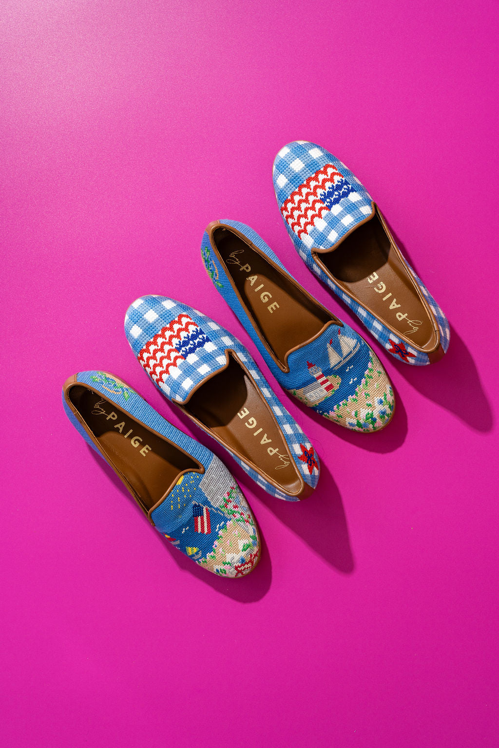 Needlepoint Loafer in Preppy Flag