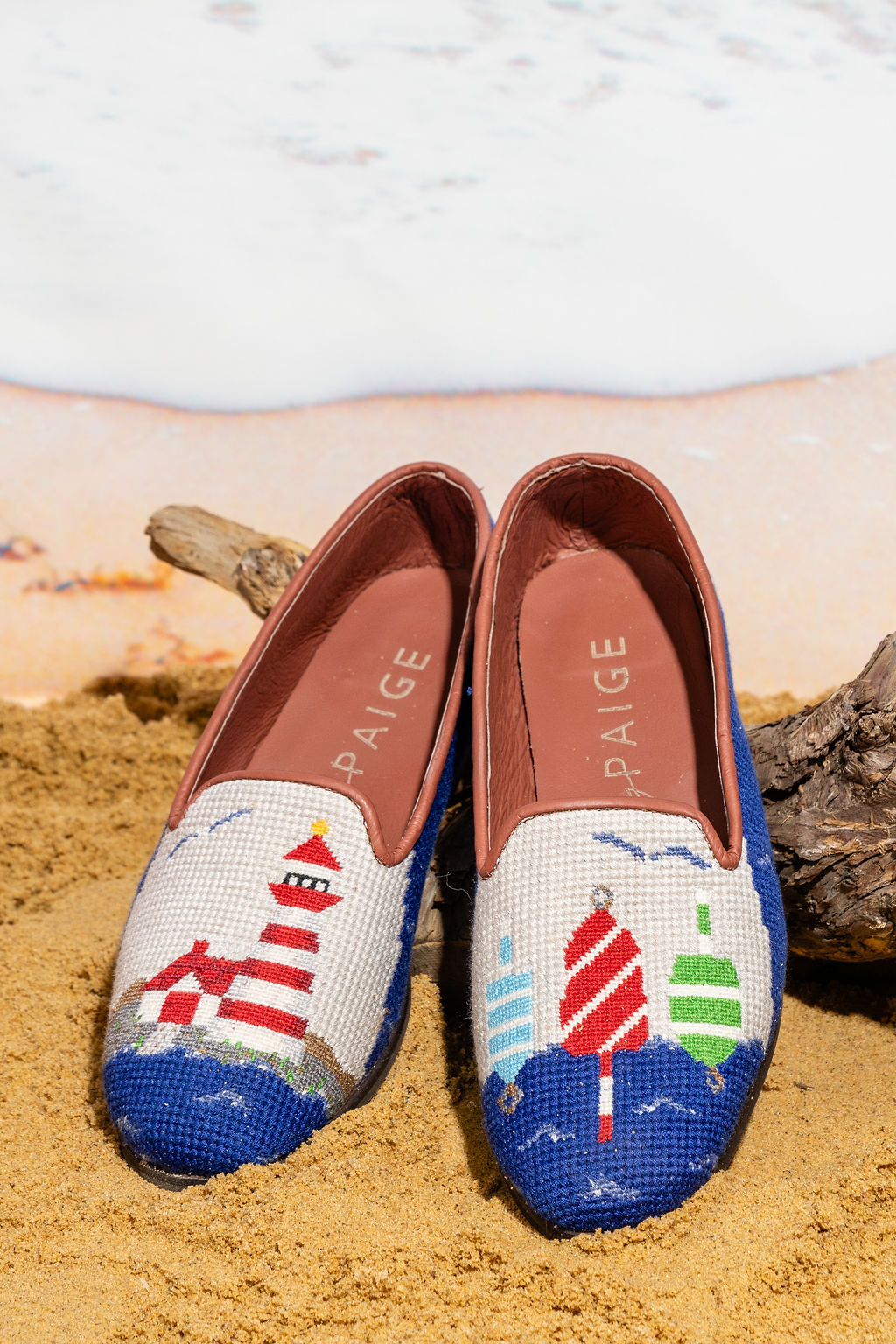 Lighthouse & Buoy Needlepoint Loafer