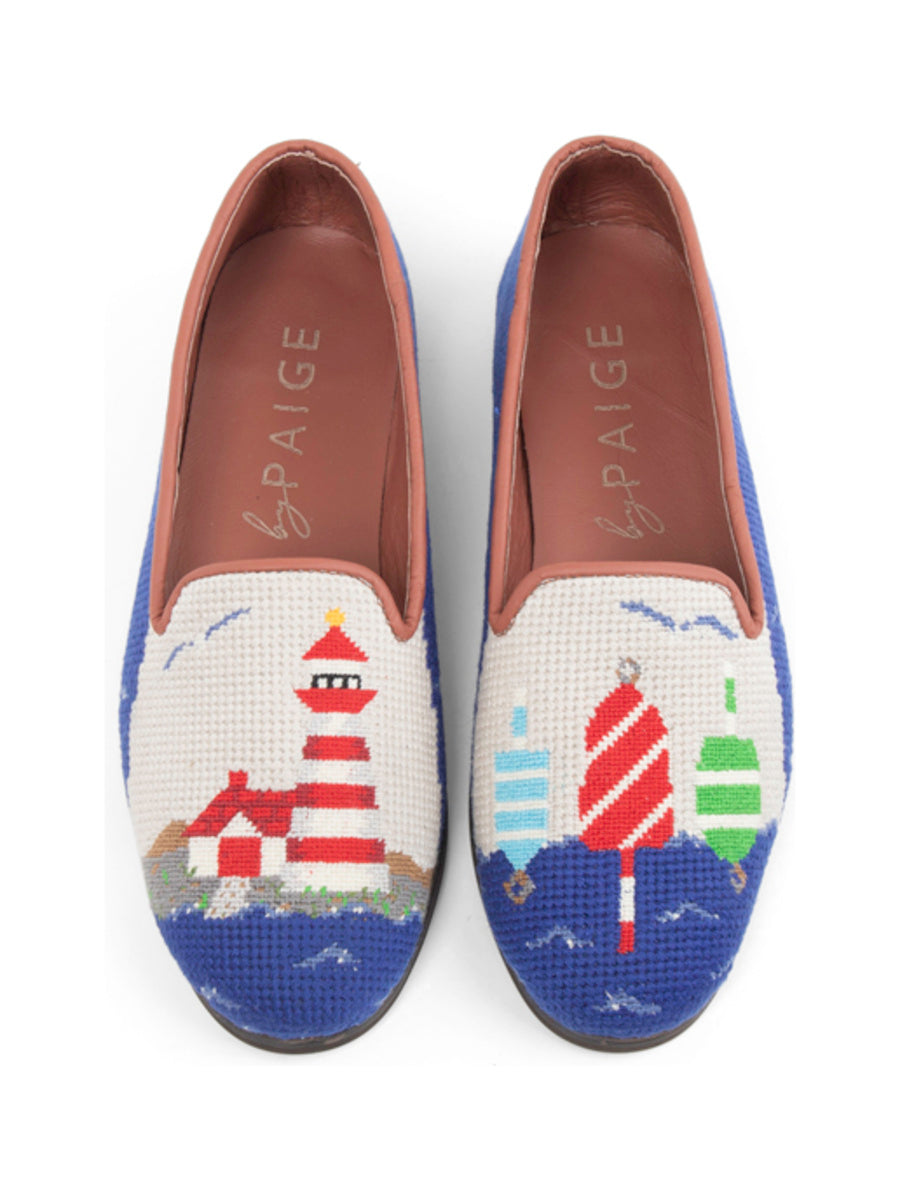 Lighthouse & Buoy Needlepoint Loafer