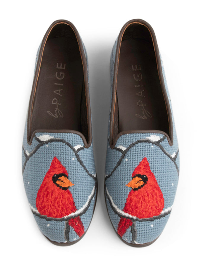 Needlepoint Loafer in Winter Cardinal