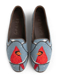 Needlepoint Loafer in Winter Cardinal