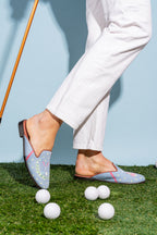Golf Needlepoint Mule
