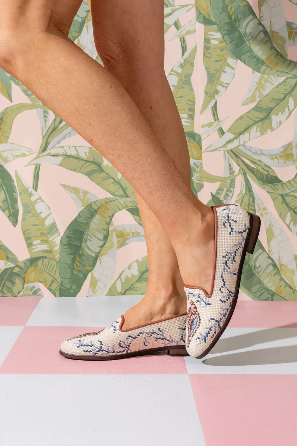 Needlepoint Loafer in Shell