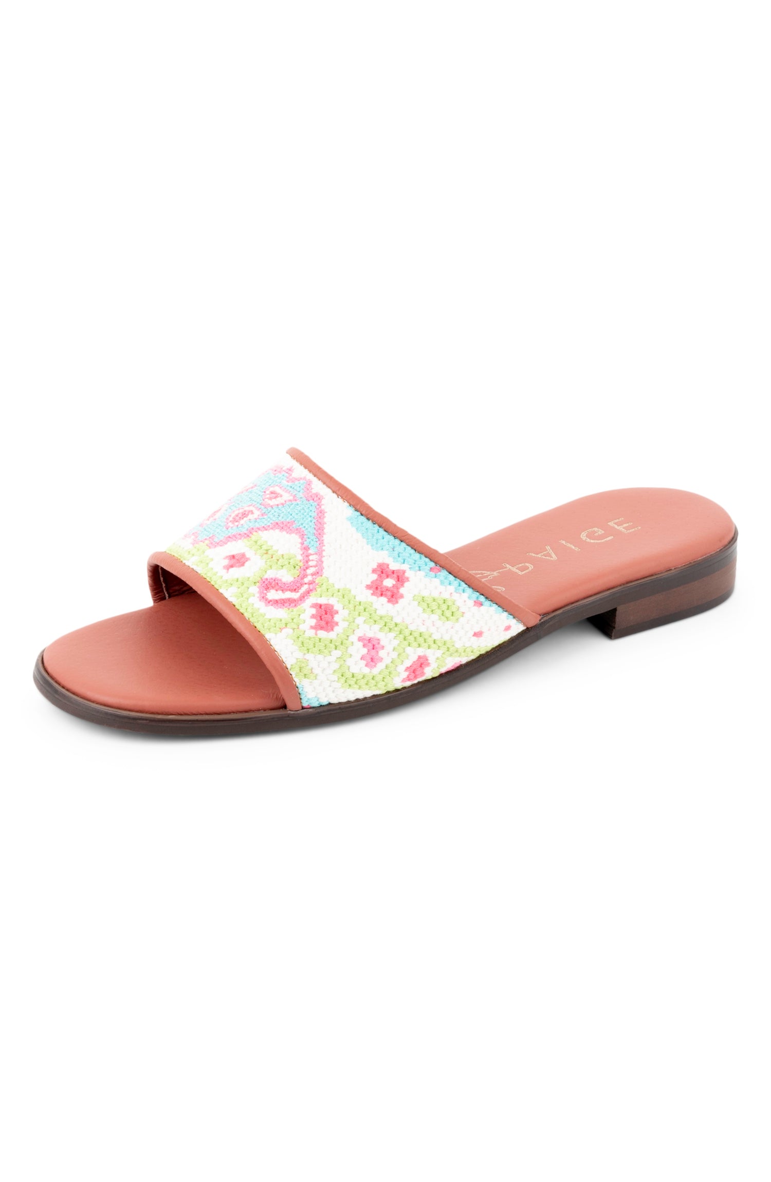 Needlepoint Sandal in Preppy Paisley