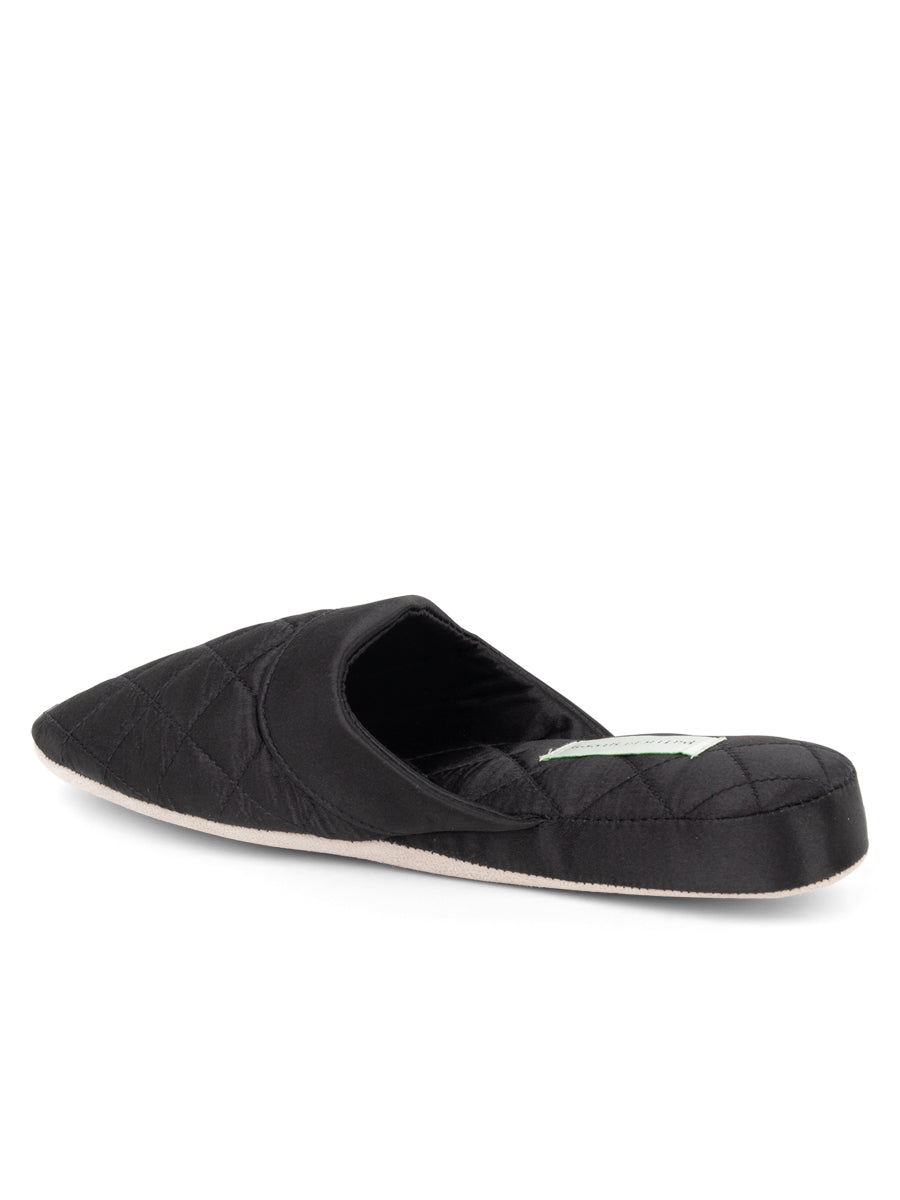 Jackie Satin Quilted Slipper