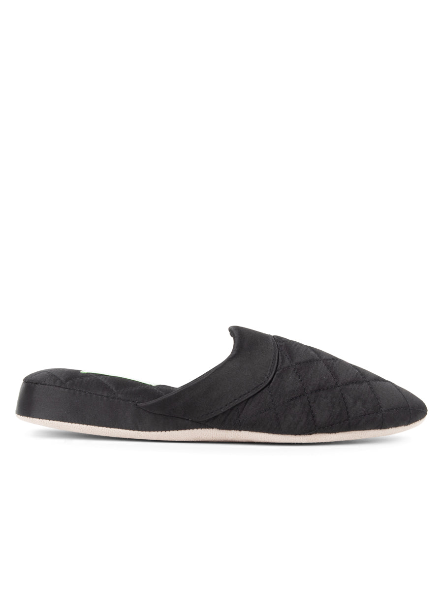 Jackie Satin Quilted Slipper