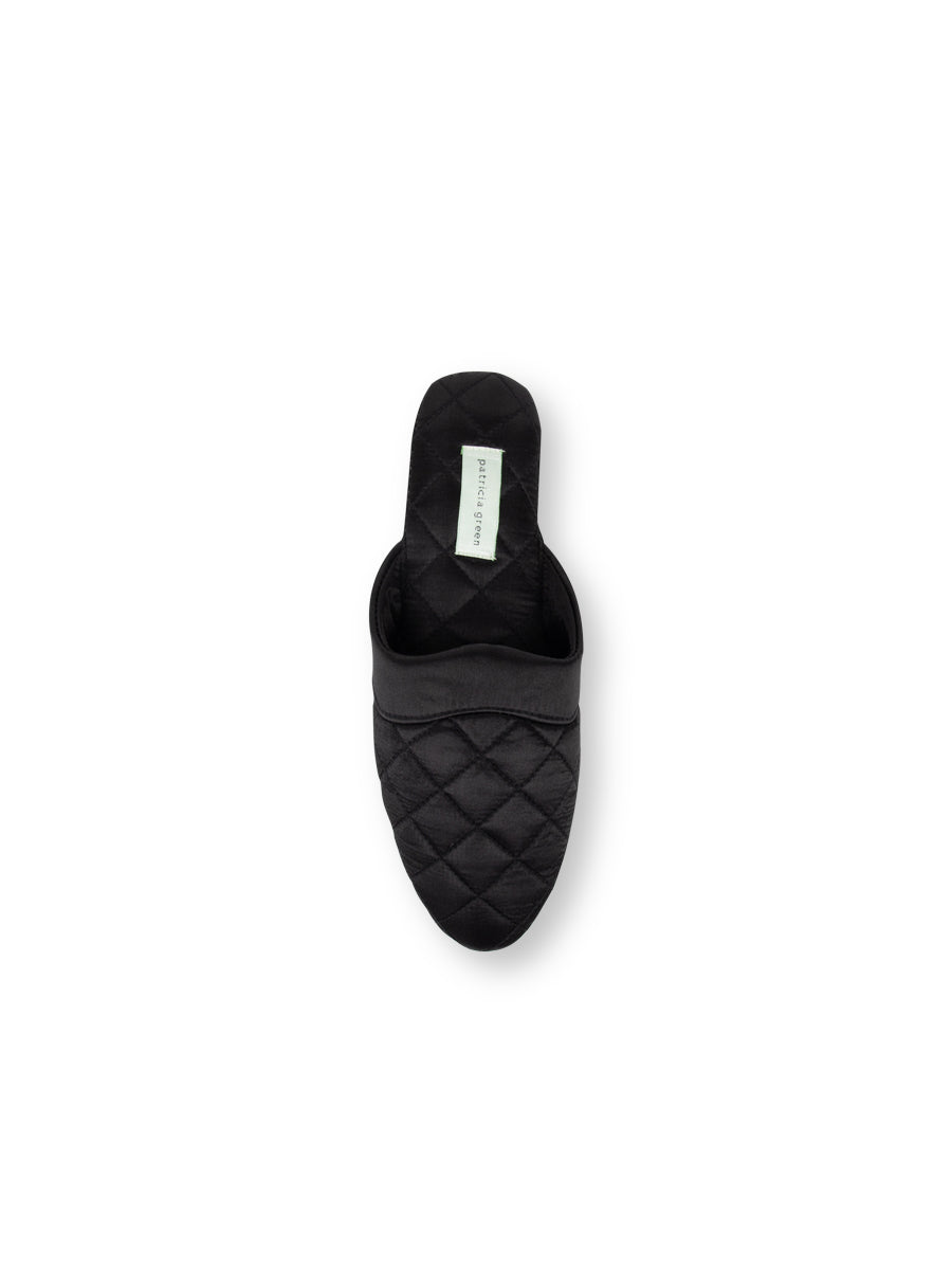 Jackie Satin Quilted Slipper