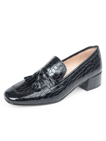 Beckham Block Heel Tassel Loafer